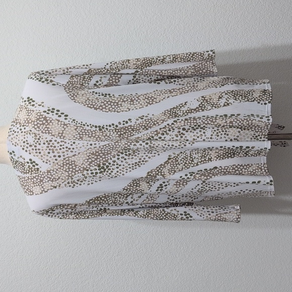 Easywear By Chico's Polka dot Animal Snake Print Top Blouse Size 3(16) - Picture 5 of 9